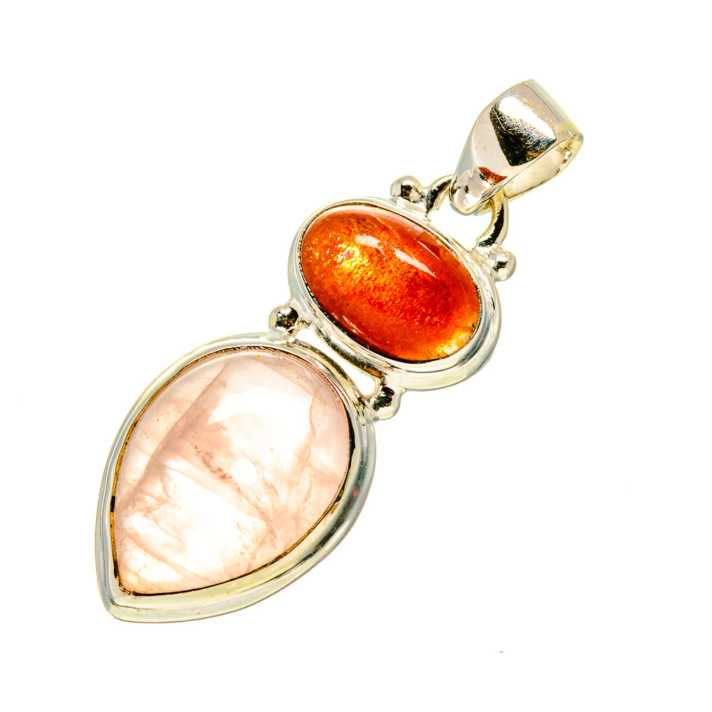 Rose Quartz Pendants handcrafted by Anasilvercos - PD755188