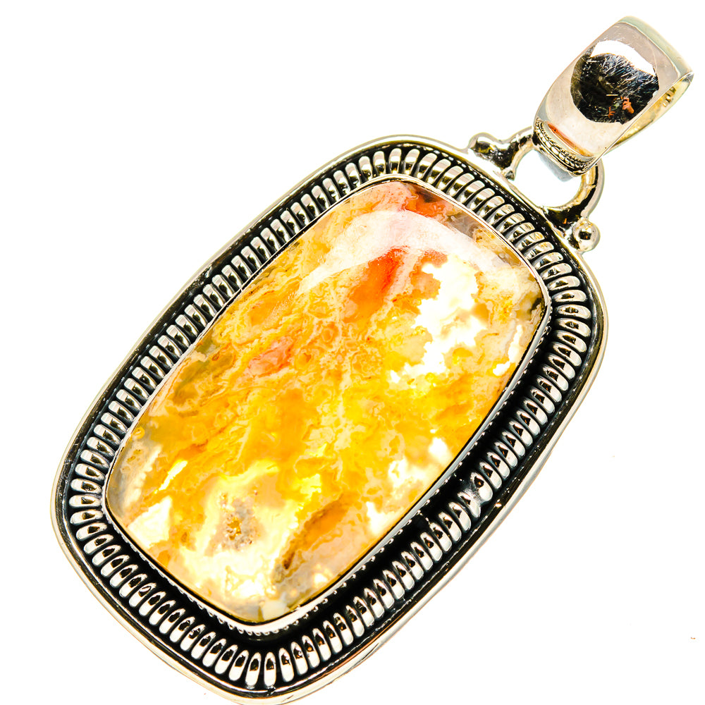 Plume Agate Pendants handcrafted by Anasilvercos - PD755236