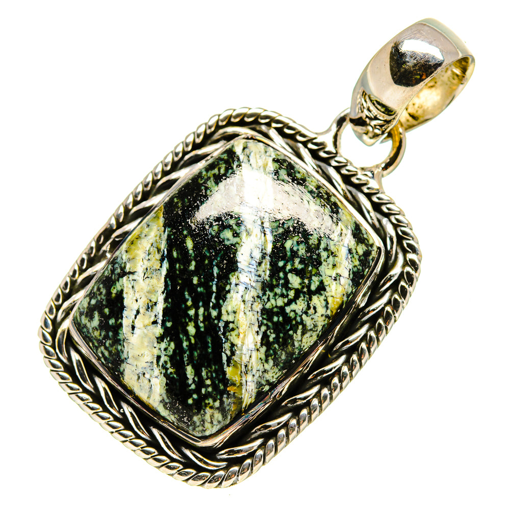 Green Moss Agate Pendants handcrafted by Anasilvercos - PD755246