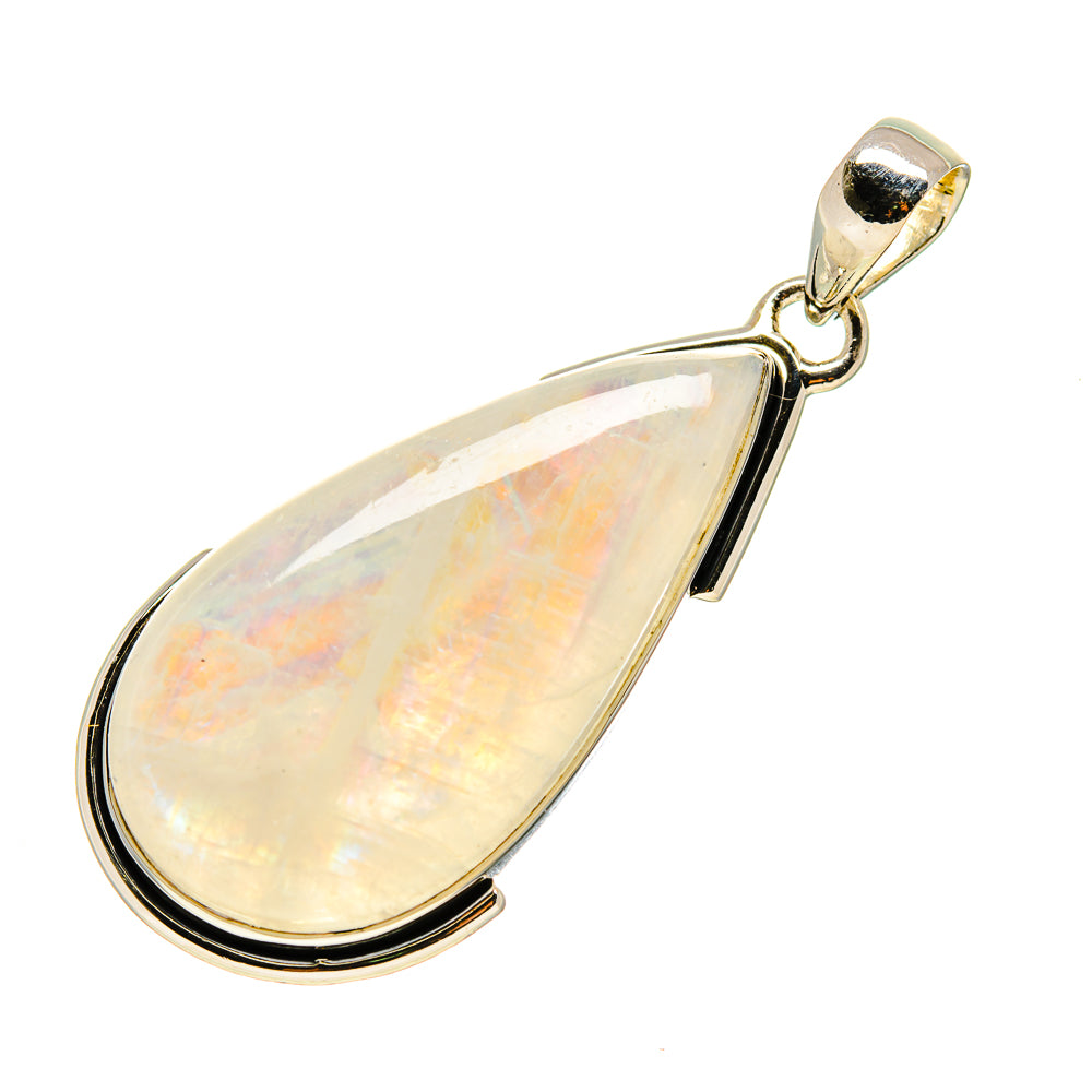 Rainbow Moonstone Pendants handcrafted by Anasilvercos - PD755293