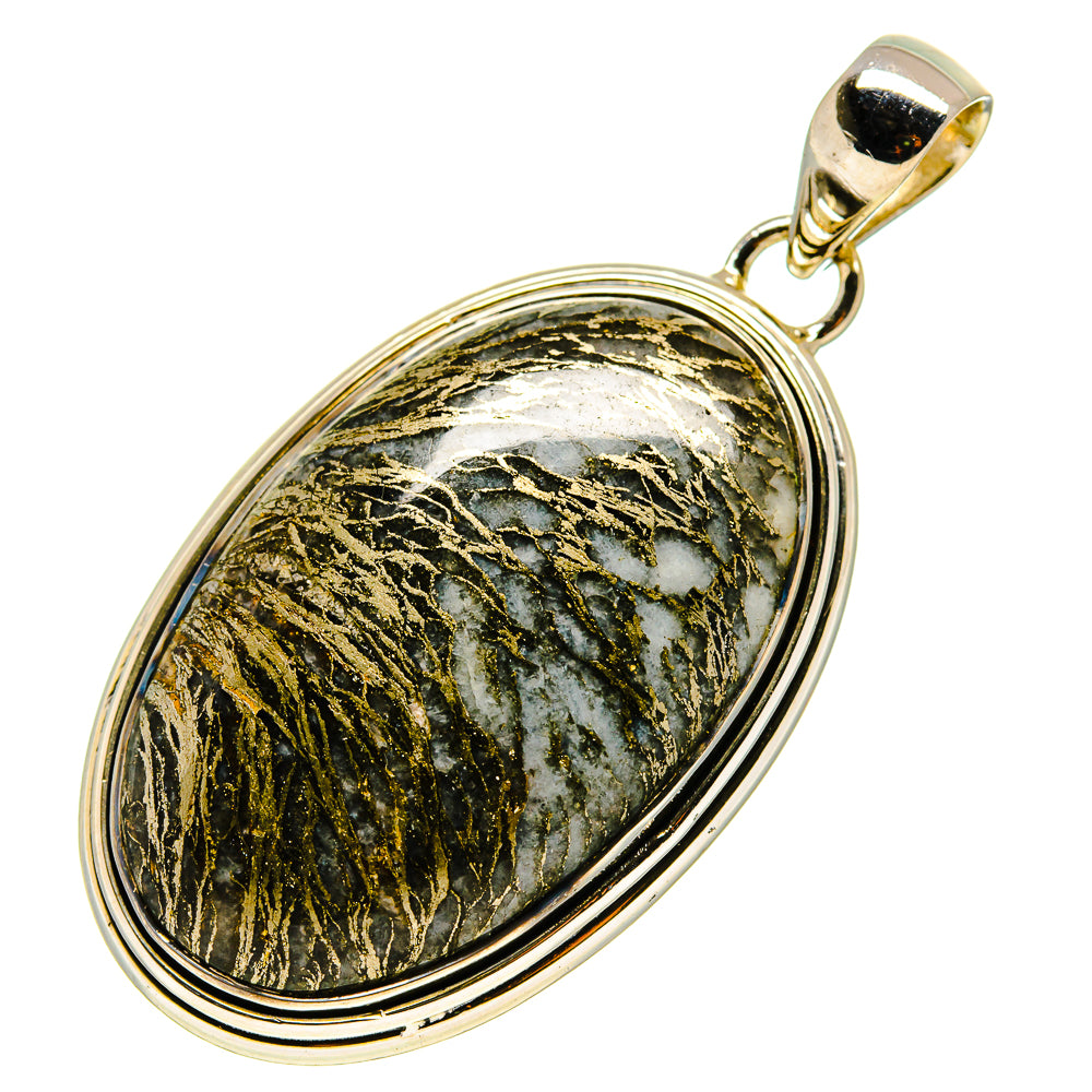 Pyrite Agate Pendants handcrafted by Anasilvercos - PD755310