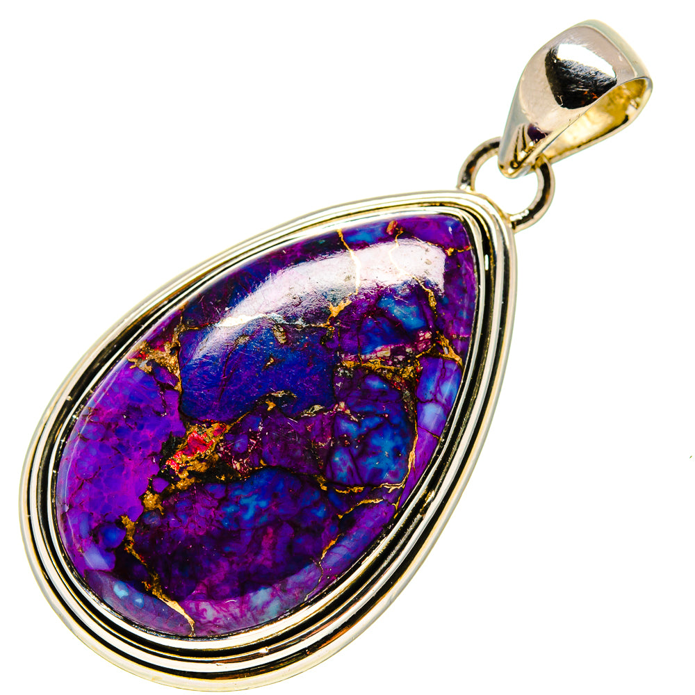 Purple Copper Composite Turquoise Pendants handcrafted by Anasilvercos - PD755320