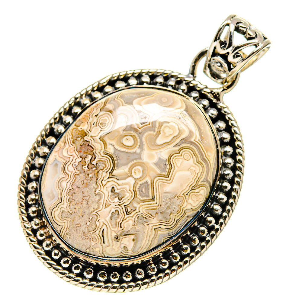 Laguna Lace Agate Pendants handcrafted by Anasilvercos - PD755339