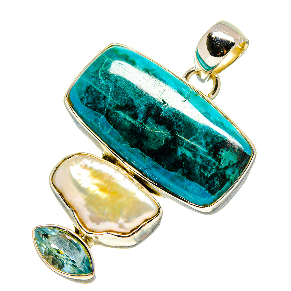 Chrysocolla Pendants handcrafted by Anasilvercos - PD755353