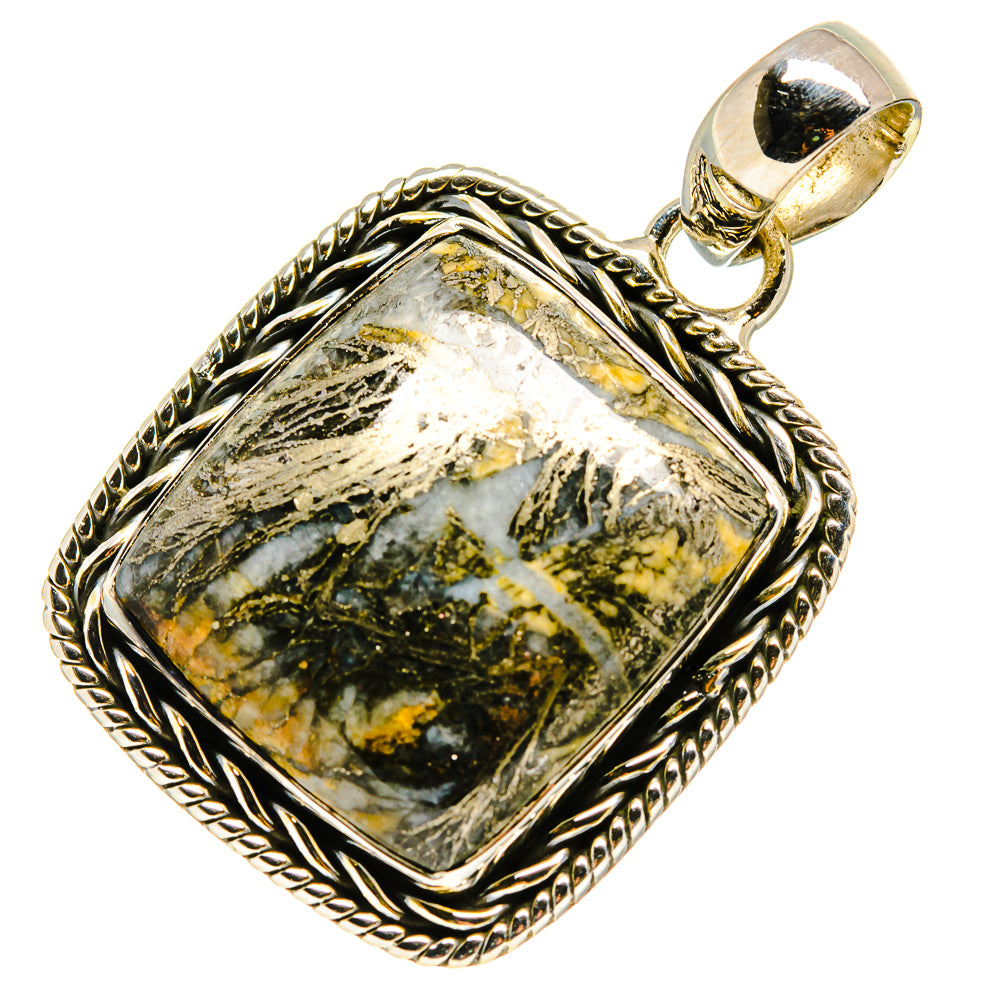 Pyrite Agate Pendants handcrafted by Anasilvercos - PD755357
