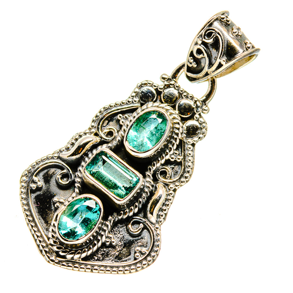 Zambian Emerald Pendants handcrafted by Anasilvercos - PD755361