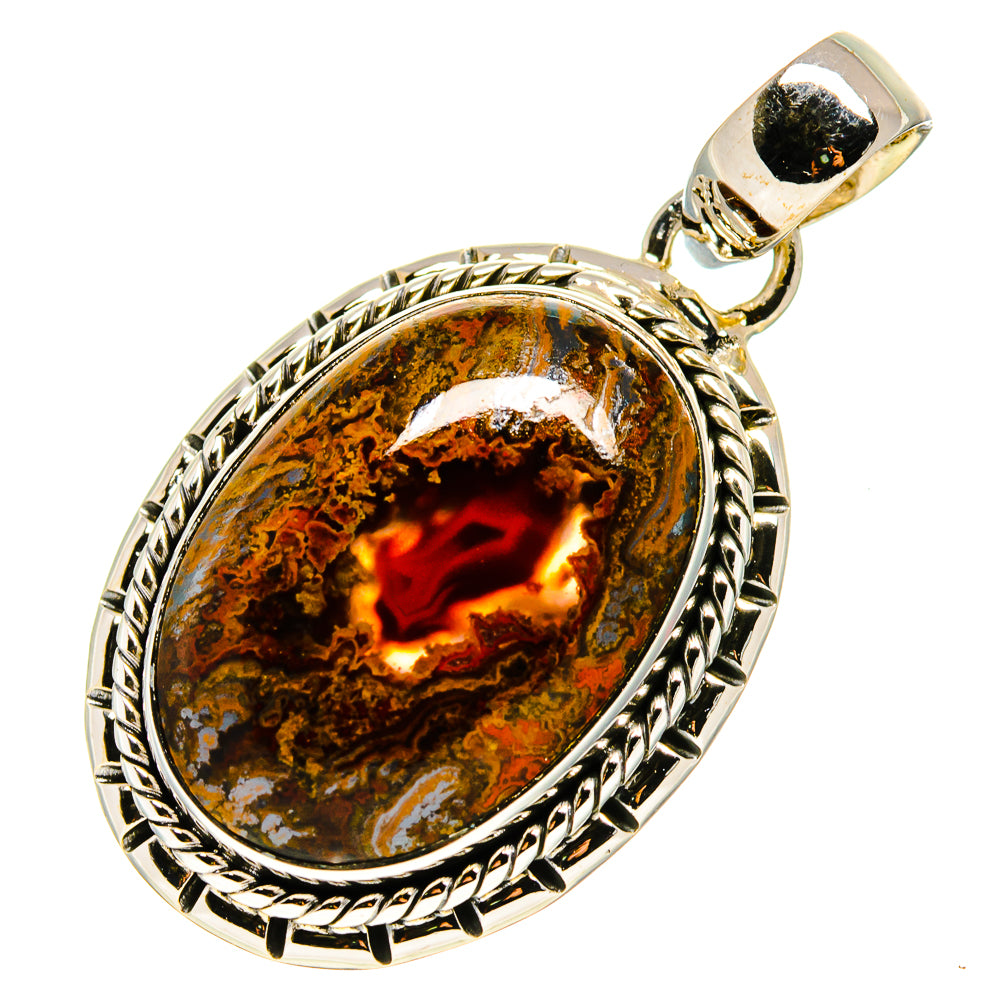Moroccan Agate Pendants handcrafted by Anasilvercos - PD755388
