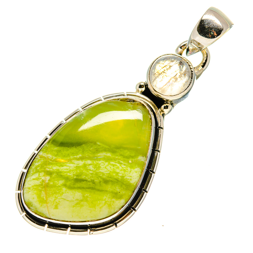 African Green Opal Pendants handcrafted by Anasilvercos - PD755408