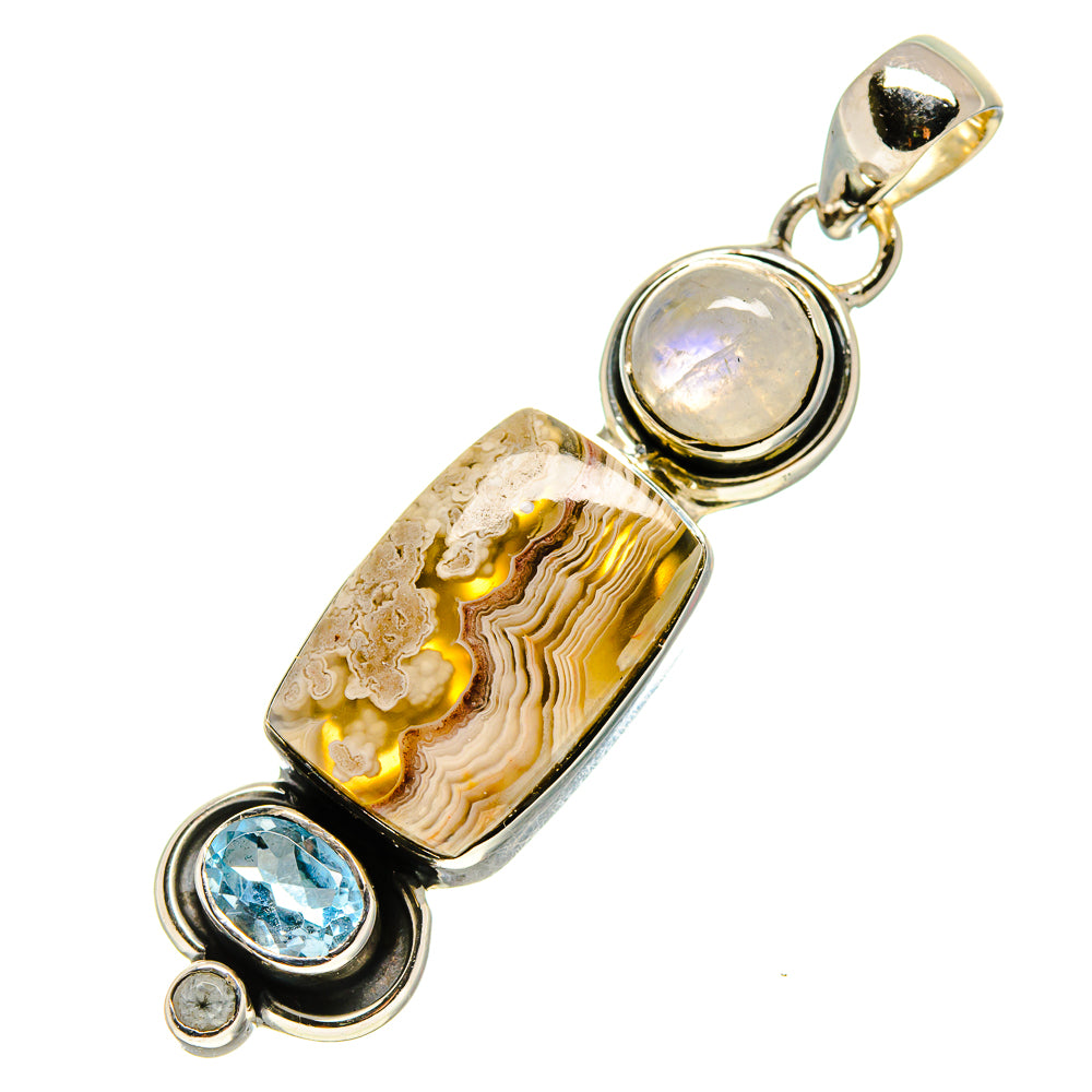 Laguna Lace Agate Pendants handcrafted by Anasilvercos - PD755413