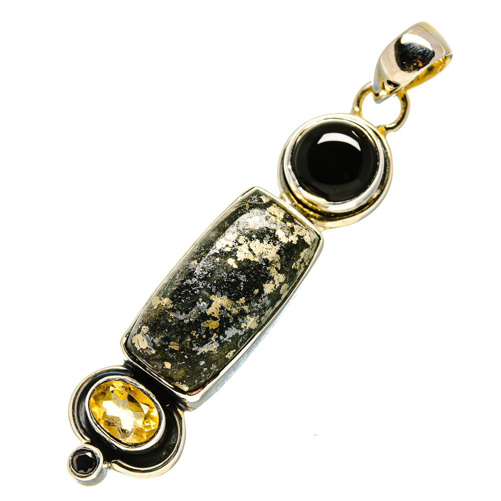 Pyrite Agate Pendants handcrafted by Anasilvercos - PD755421