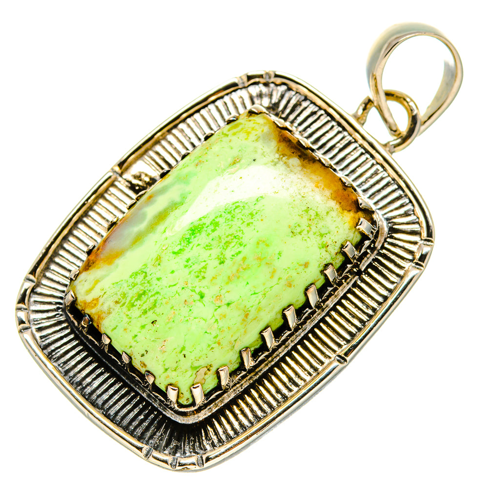 African Green Opal Pendants handcrafted by Anasilvercos - PD755443