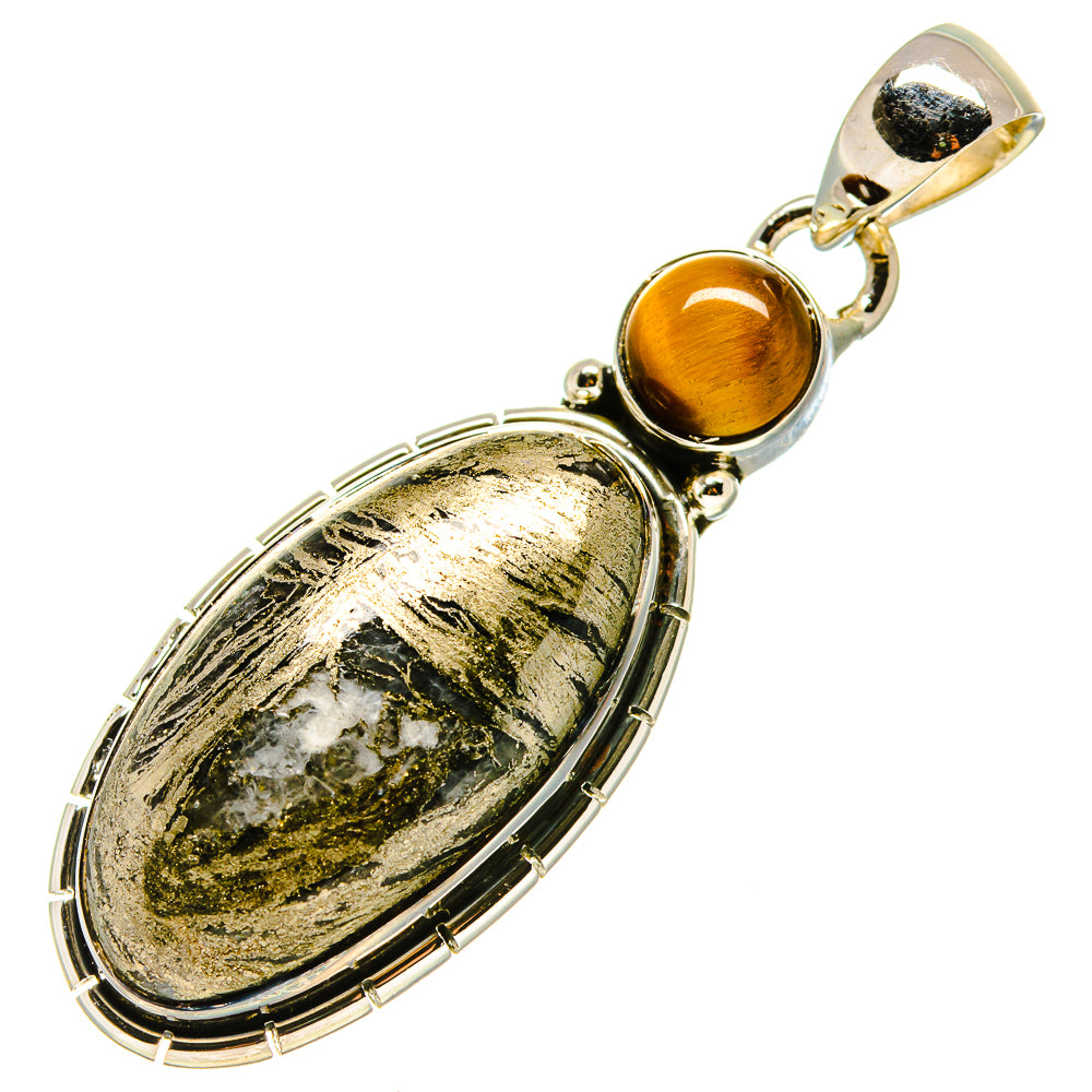 Pyrite Agate Pendants handcrafted by Anasilvercos - PD755451