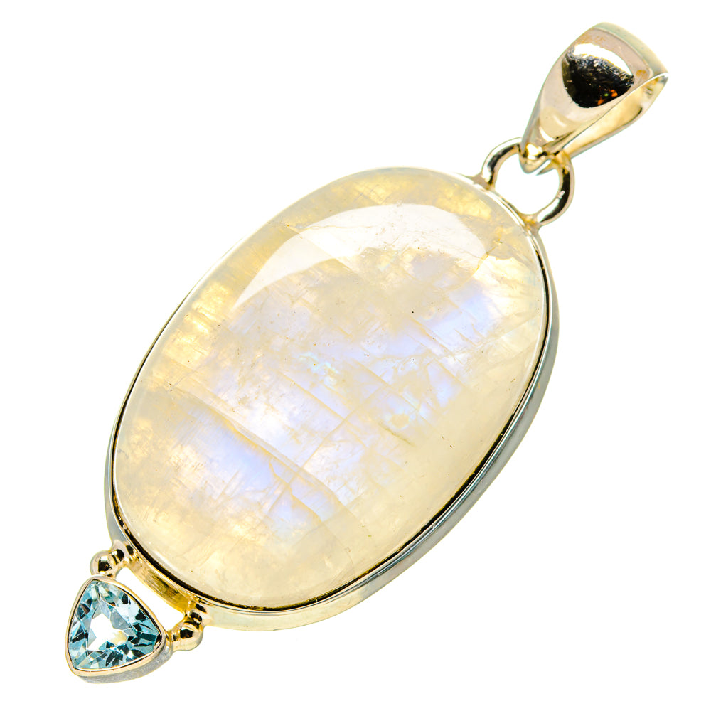 Rainbow Moonstone Pendants handcrafted by Anasilvercos - PD755457