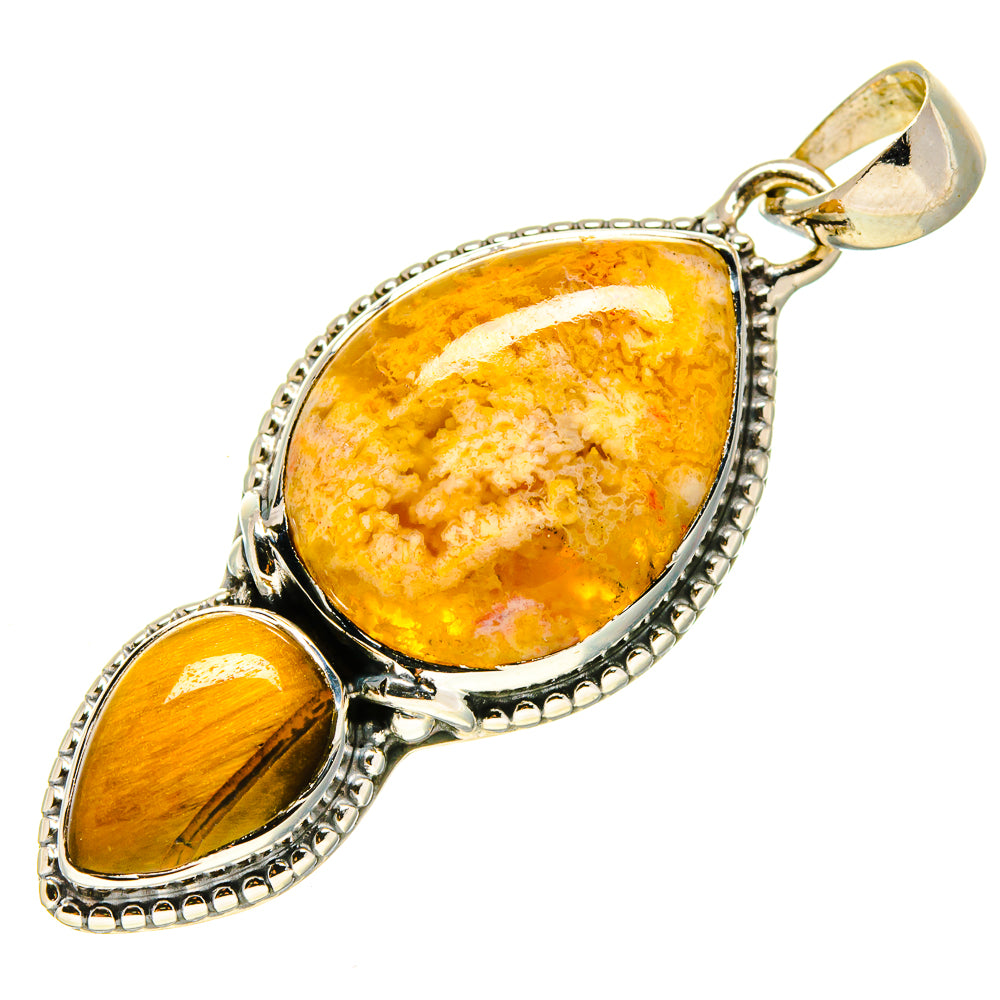 Plume Agate Pendants handcrafted by Anasilvercos - PD755467