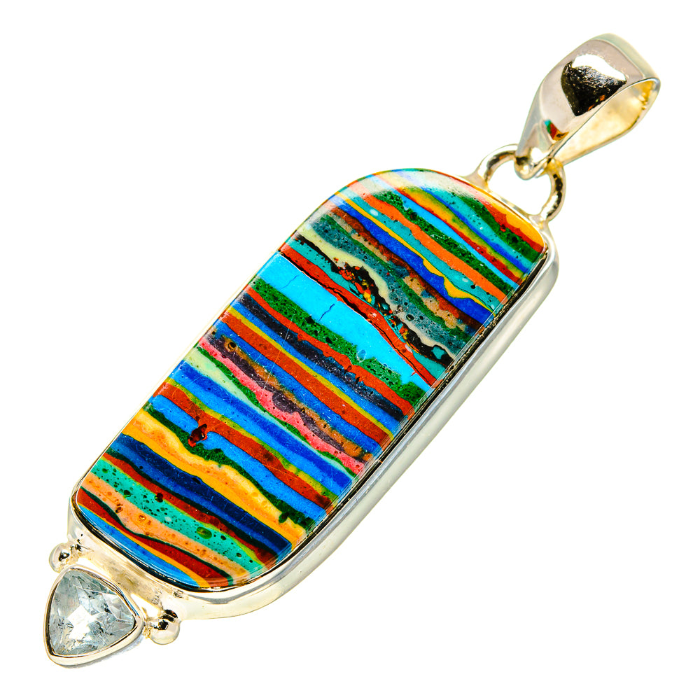 Rainbow Calsilica Pendants handcrafted by Anasilvercos - PD755469