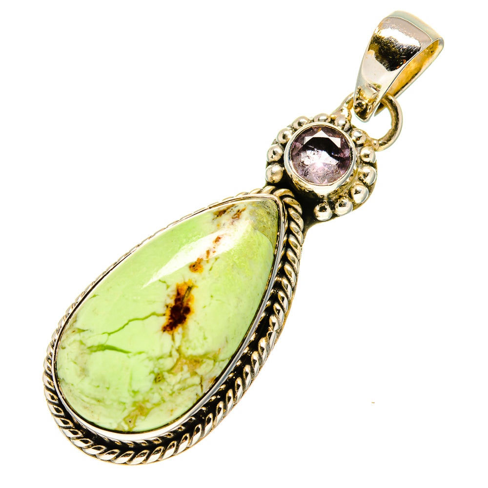 Lemon Chrysoprase Pendants handcrafted by Anasilvercos - PD755471