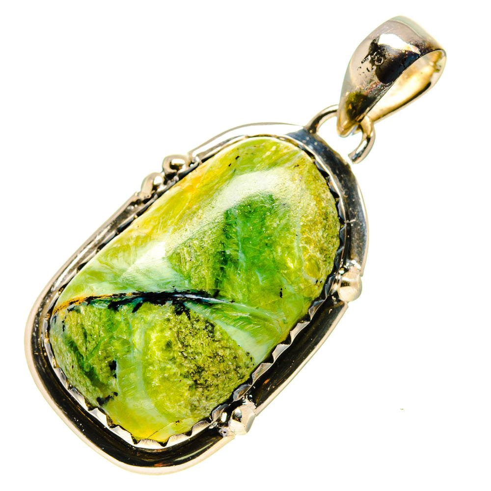 African Green Opal Pendants handcrafted by Anasilvercos - PD755486