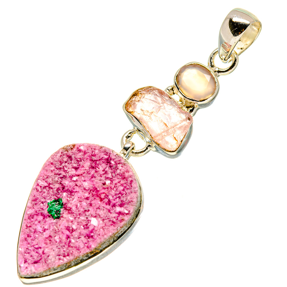 Cobalto Calcite Druzy Pendants handcrafted by Anasilvercos - PD755508