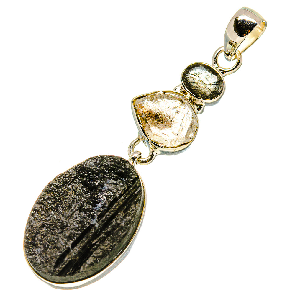 Black Tourmaline Pendants handcrafted by Anasilvercos - PD755509