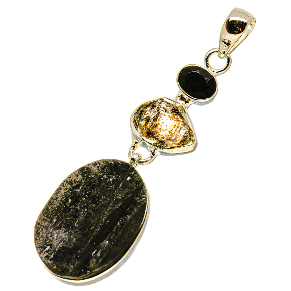 Black Tourmaline Pendants handcrafted by Anasilvercos - PD755513