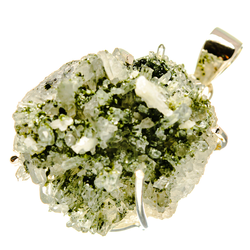 Green Quartz Crystal Pendants handcrafted by Anasilvercos - PD755530