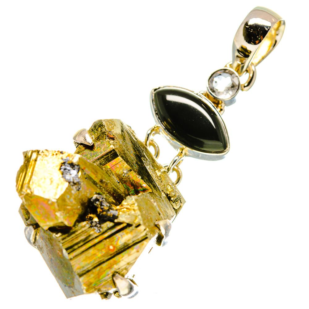Pyrite Crystal Pendants handcrafted by Anasilvercos - PD755533