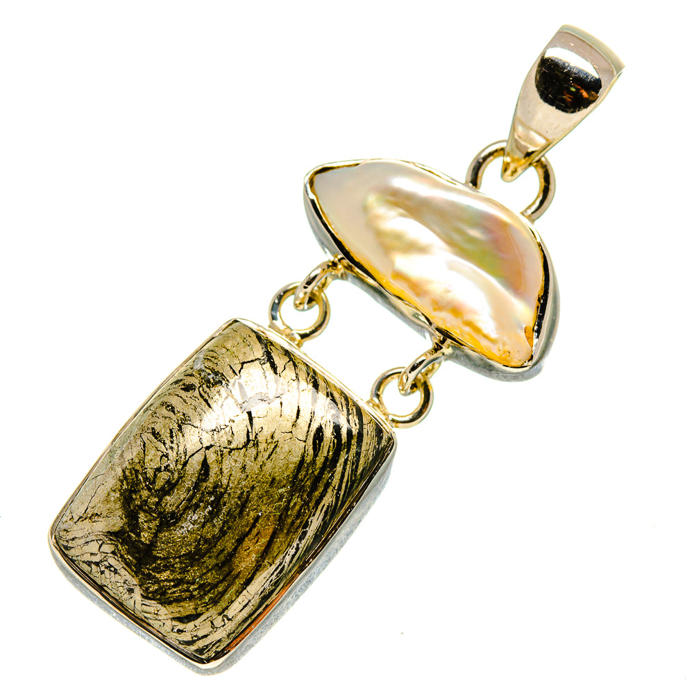 Pyrite Agate Pendants handcrafted by Anasilvercos - PD755623