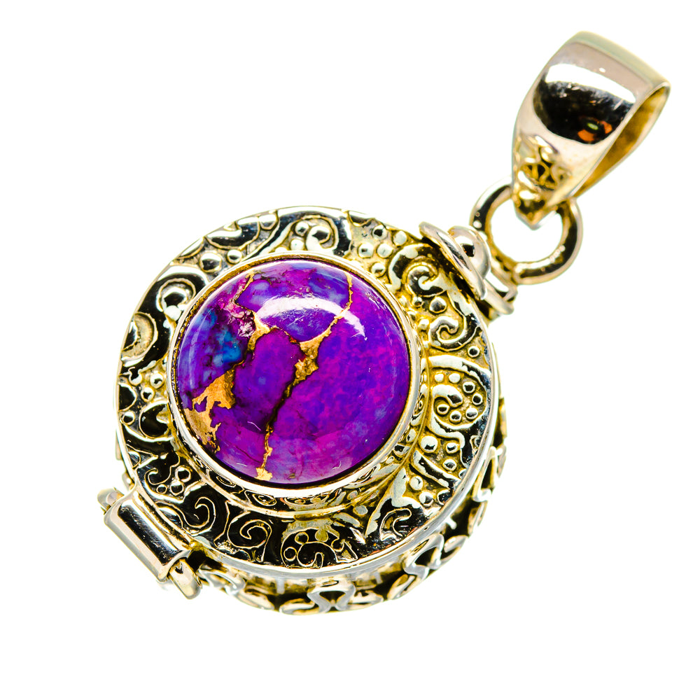 Purple Copper Composite Turquoise Pendants handcrafted by Anasilvercos - PD755641