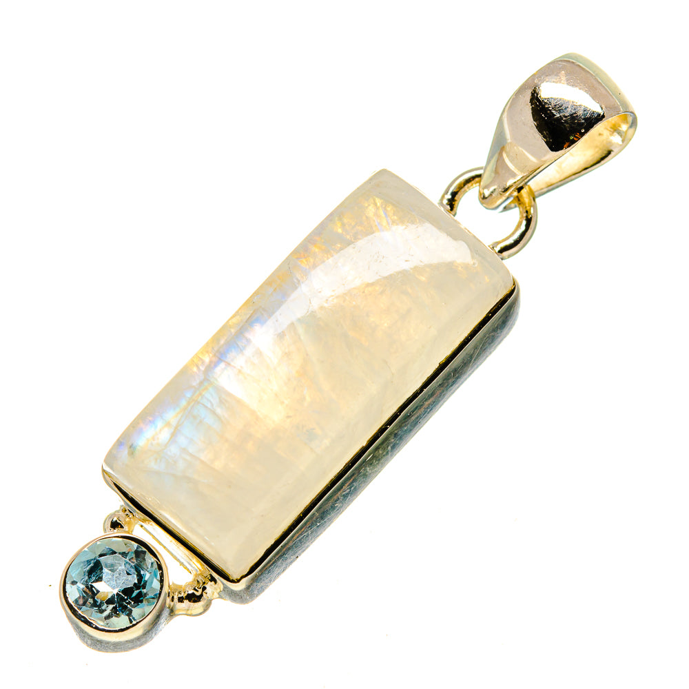 Rainbow Moonstone Pendants handcrafted by Anasilvercos - PD755660