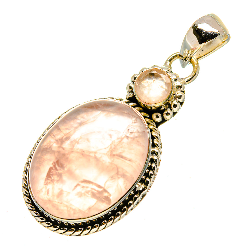 Rose Quartz Pendants handcrafted by Anasilvercos - PD755687