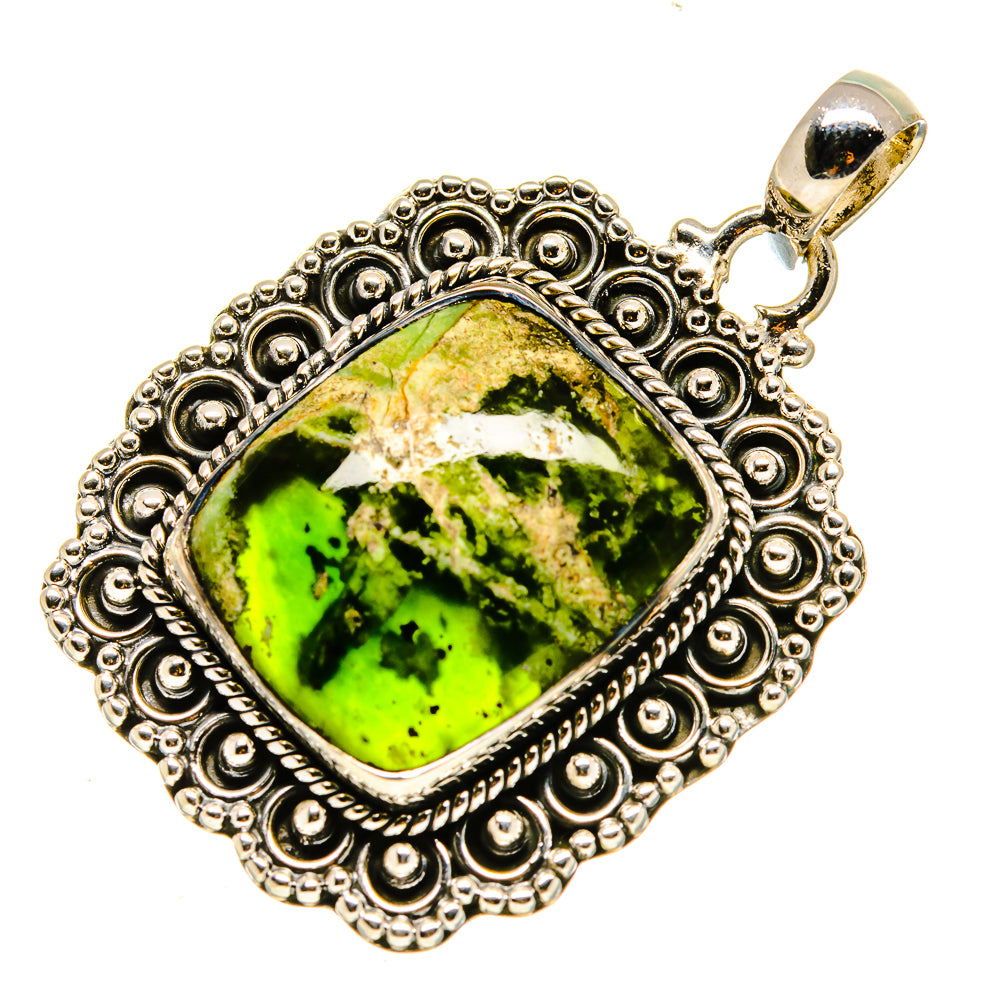 Australian Green Opal Pendants handcrafted by Anasilvercos - PD755697