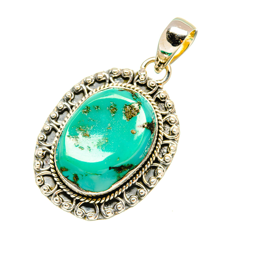 Tibetan Turquoise Pendants handcrafted by Anasilvercos - PD7557