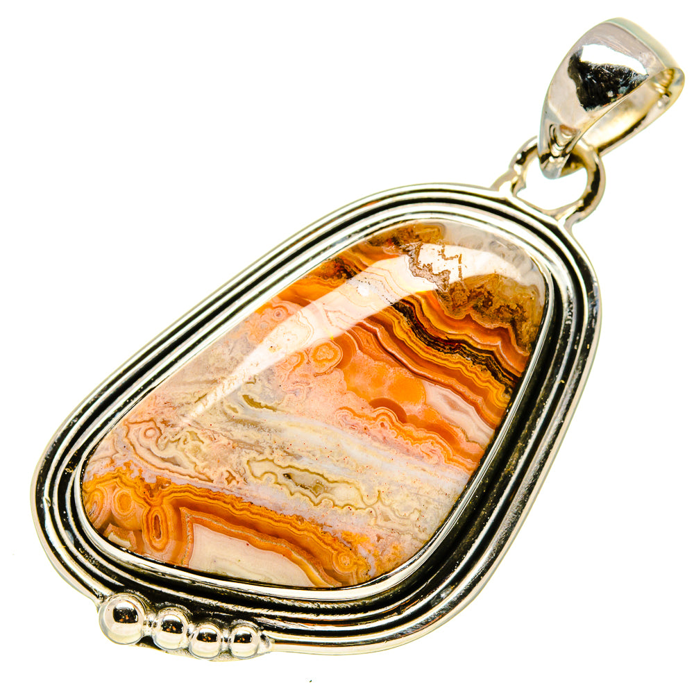 Laguna Lace Agate Pendants handcrafted by Anasilvercos - PD755705