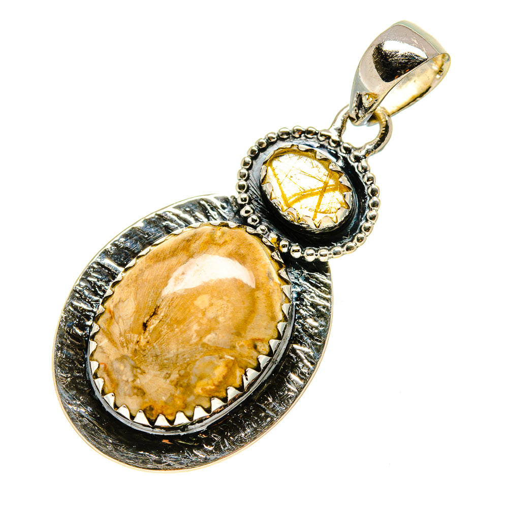 Petrified Wood Pendants handcrafted by Anasilvercos - PD755723