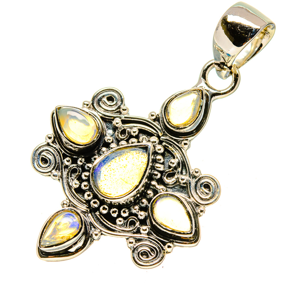 Ethiopian Opal Pendants handcrafted by Anasilvercos - PD755731