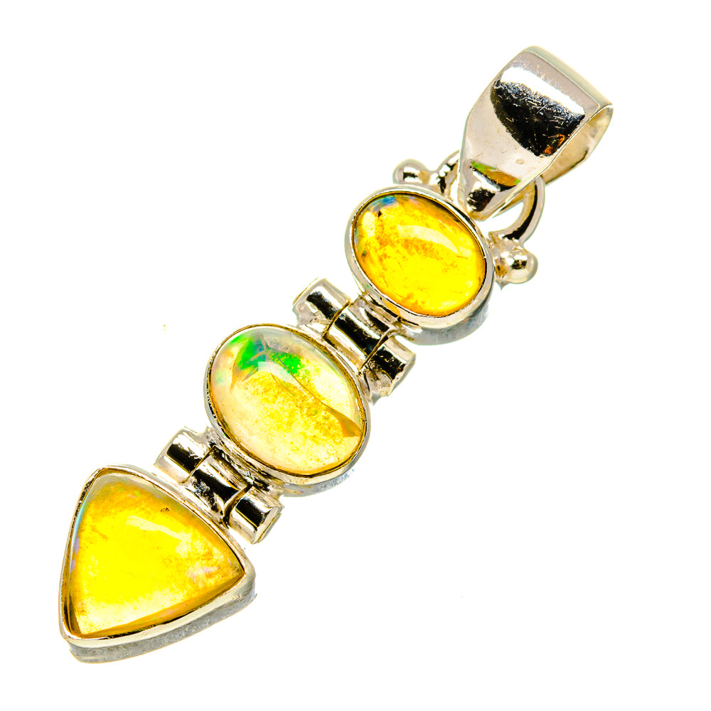 Ethiopian Opal Pendants handcrafted by Anasilvercos - PD755737