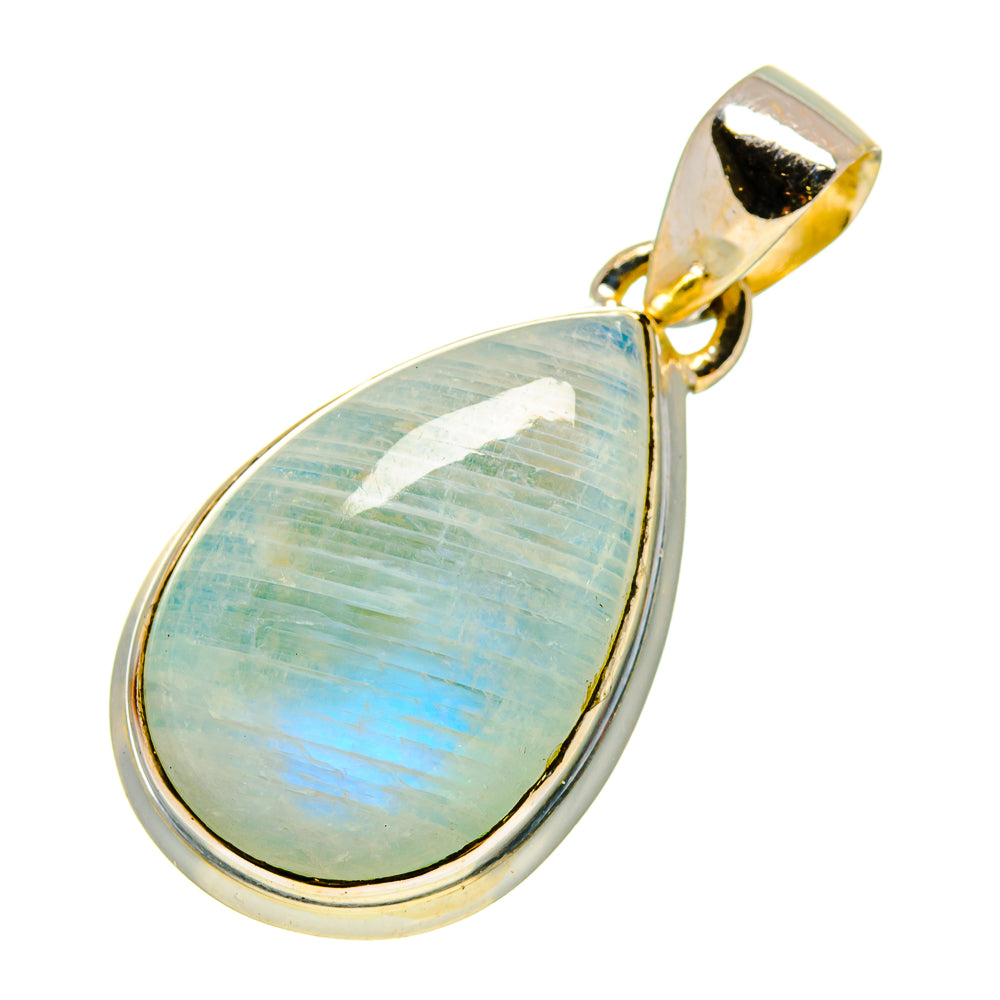 Rainbow Moonstone Pendants handcrafted by Anasilvercos - PD755742