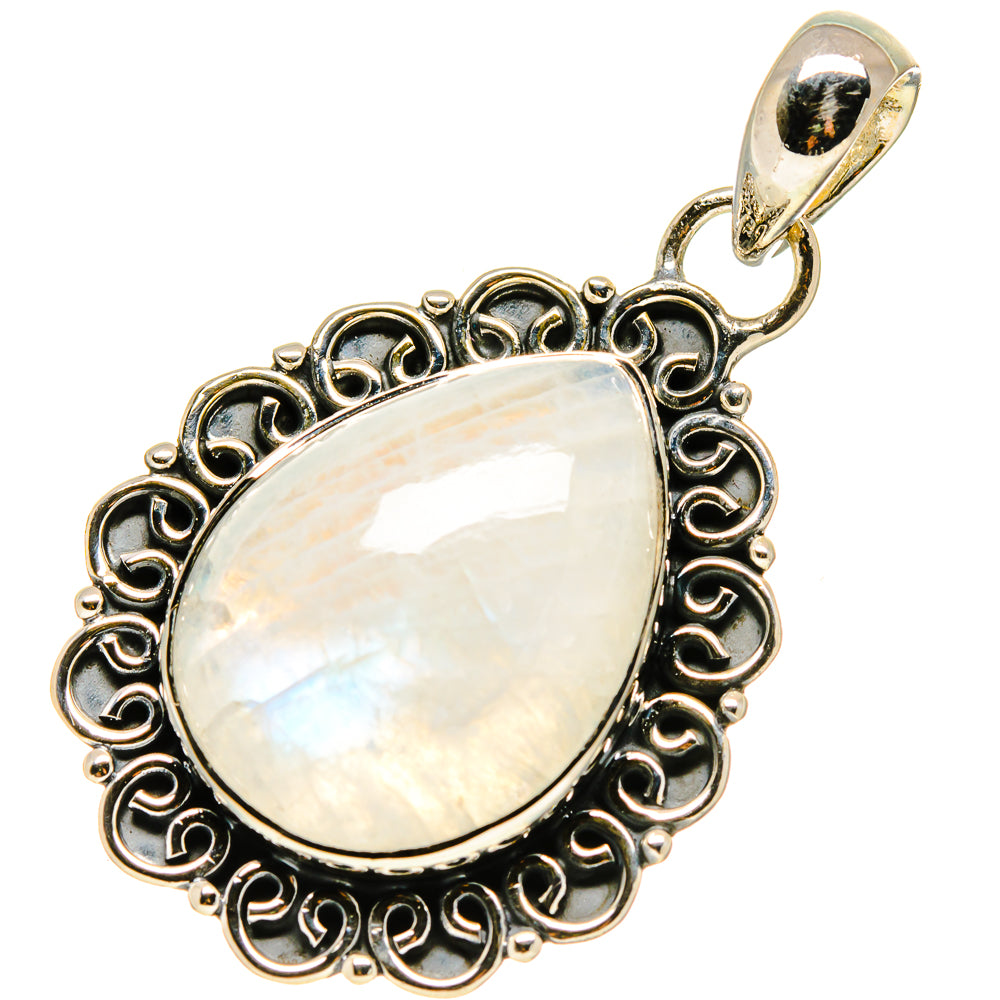 Rainbow Moonstone Pendants handcrafted by Anasilvercos - PD755746