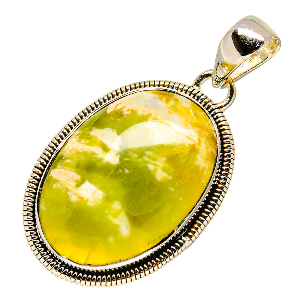 African Green Opal Pendants handcrafted by Anasilvercos - PD755747