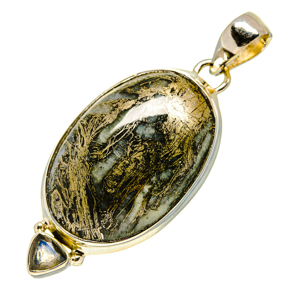 Pyrite Agate Pendants handcrafted by Anasilvercos - PD755798