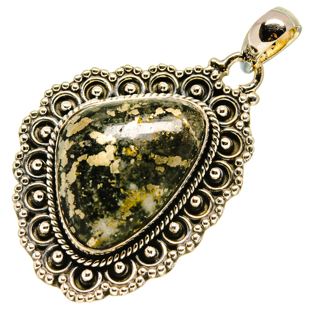 Pyrite Agate Pendants handcrafted by Anasilvercos - PD755808