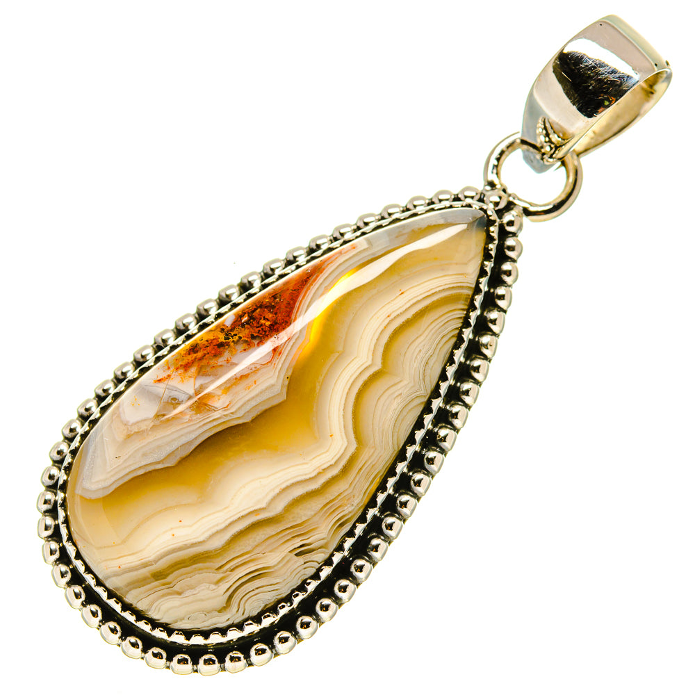 Laguna Lace Agate Pendants handcrafted by Anasilvercos - PD755817