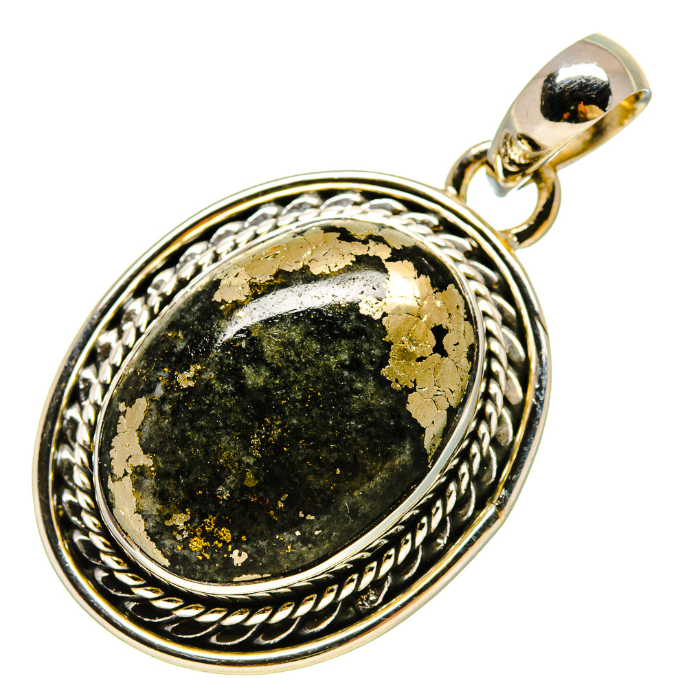 Pyrite Agate Pendants handcrafted by Anasilvercos - PD755845