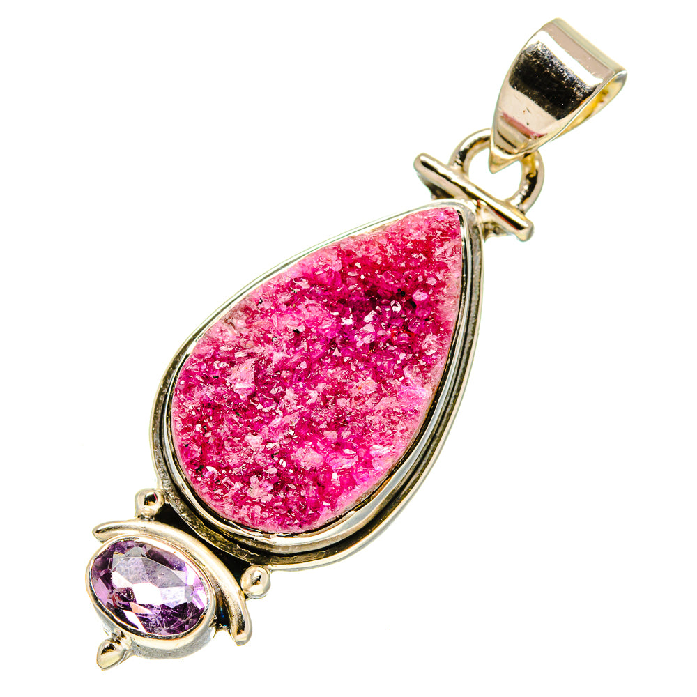 Cobalto Calcite Druzy Pendants handcrafted by Anasilvercos - PD755854