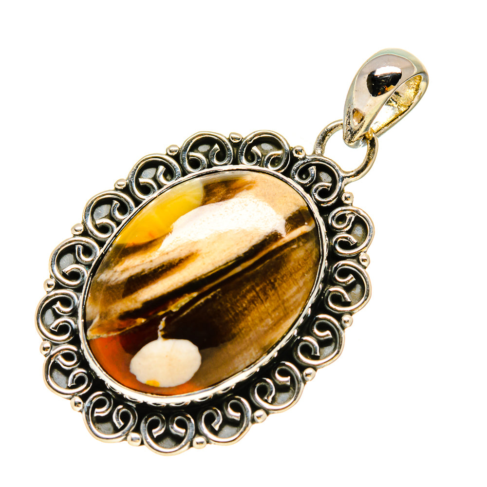 Peanut Wood Jasper Pendants handcrafted by Anasilvercos - PD755860 - Photo 2