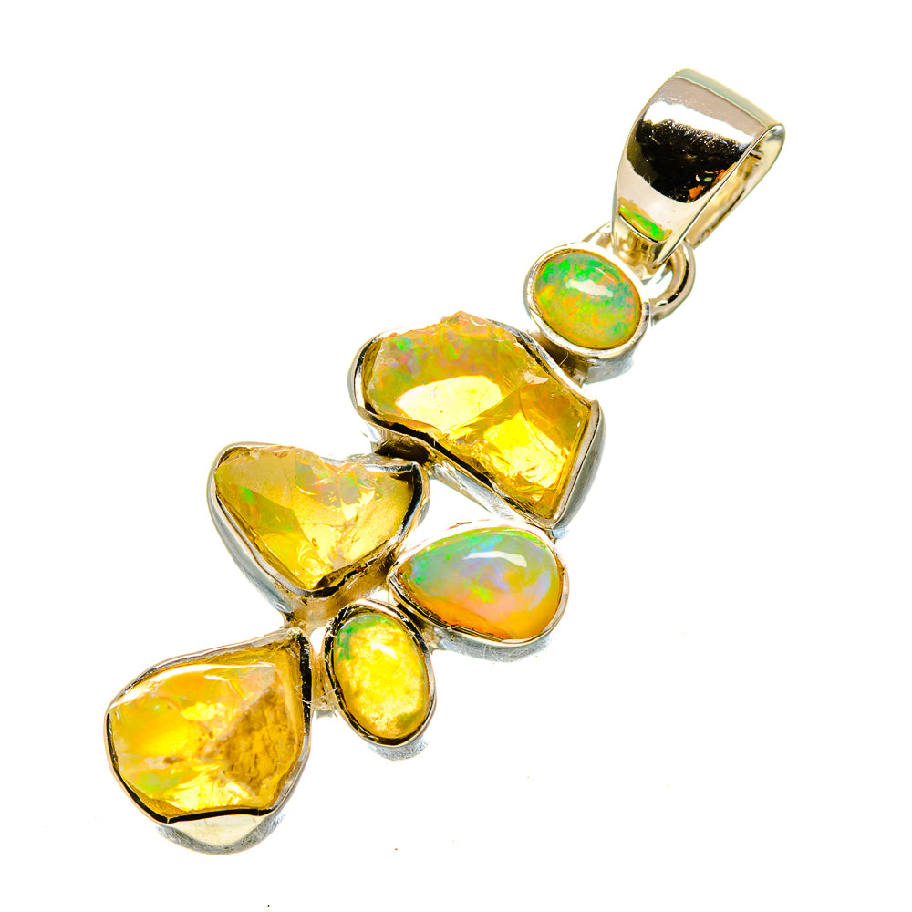 Ethiopian Opal Pendants handcrafted by Anasilvercos - PD755861