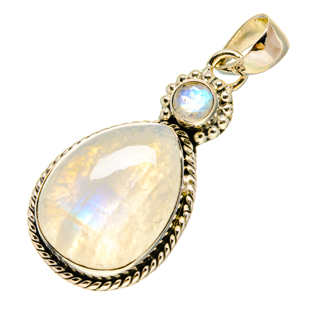 Rainbow Moonstone Pendants handcrafted by Anasilvercos - PD755862