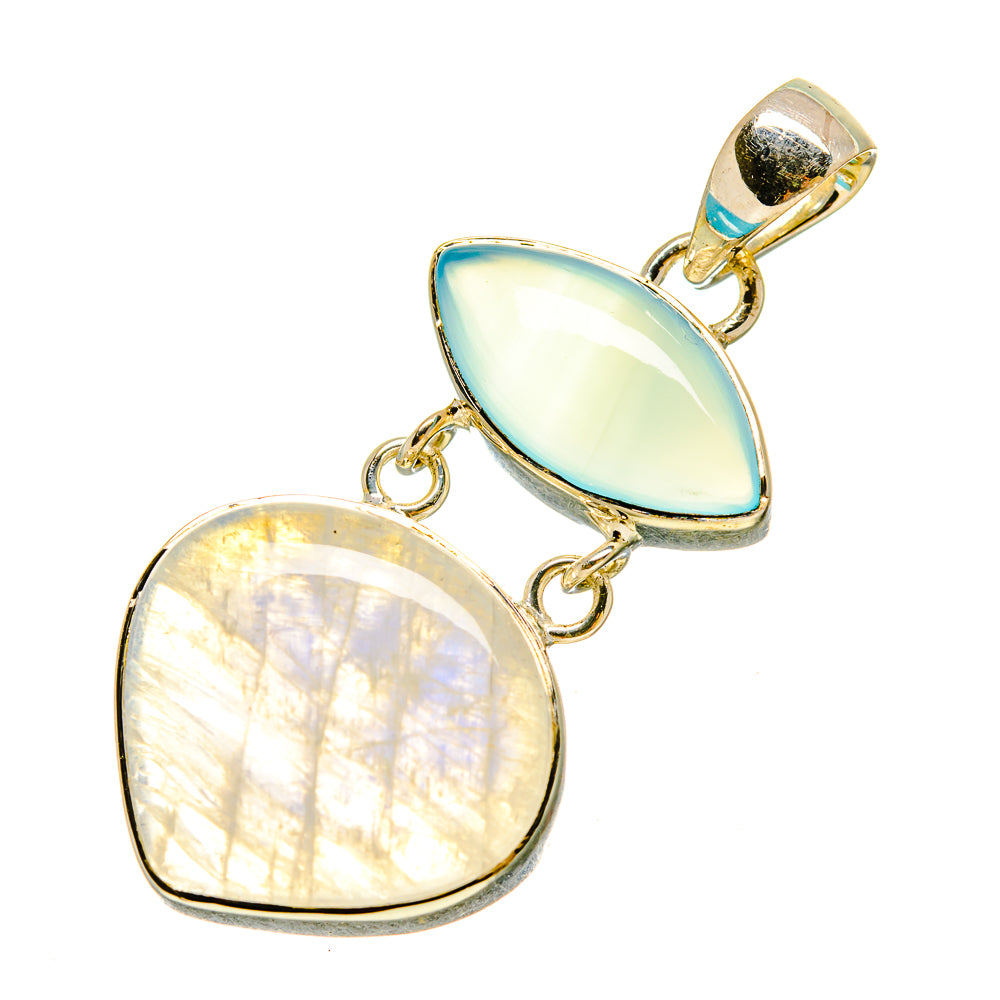 Rainbow Moonstone Pendants handcrafted by Anasilvercos - PD755870