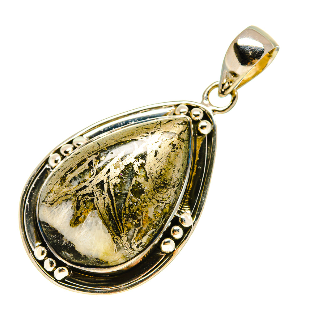 Pyrite Agate Pendants handcrafted by Anasilvercos - PD755875