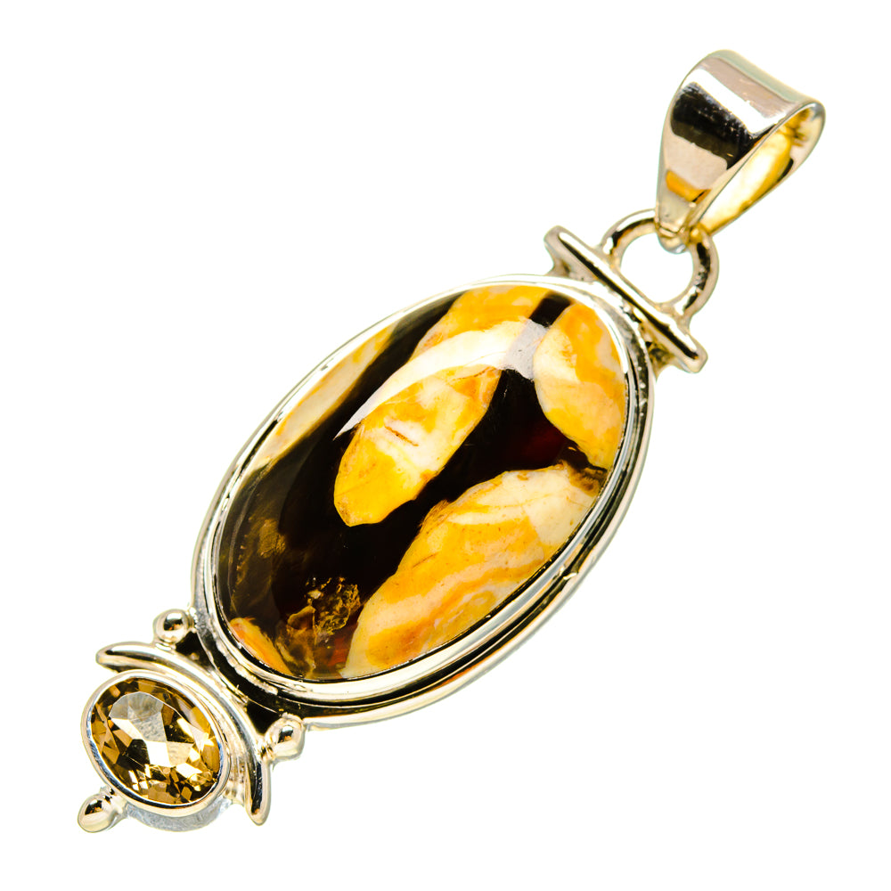 Peanut Wood Jasper Pendants handcrafted by Anasilvercos - PD755913